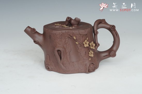 紫砂壶图片：双色梅桩 - 美壶网