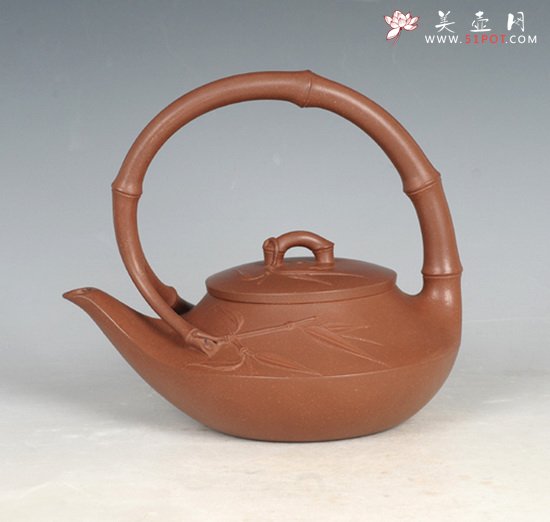 紫砂壶图片：竹节提梁 - 美壶网