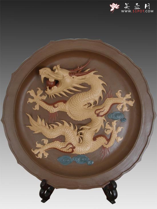 紫砂壶图片：浮龙挂盘 - 美壶网