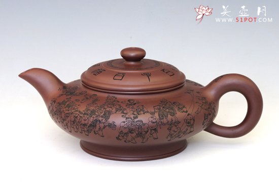 紫砂壶图片：百子壶900cc - 美壶网