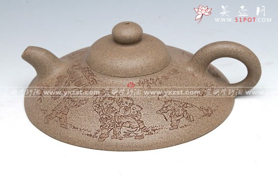 紫砂壶图片：多宝原矿蟹青泥 - 美壶网