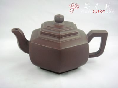 紫砂壶图片：雪华壶(拼紫泥)320CC - 美壶网