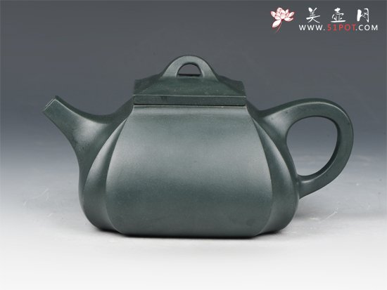 紫砂壶图片：抽角石瓢 - 美壶网