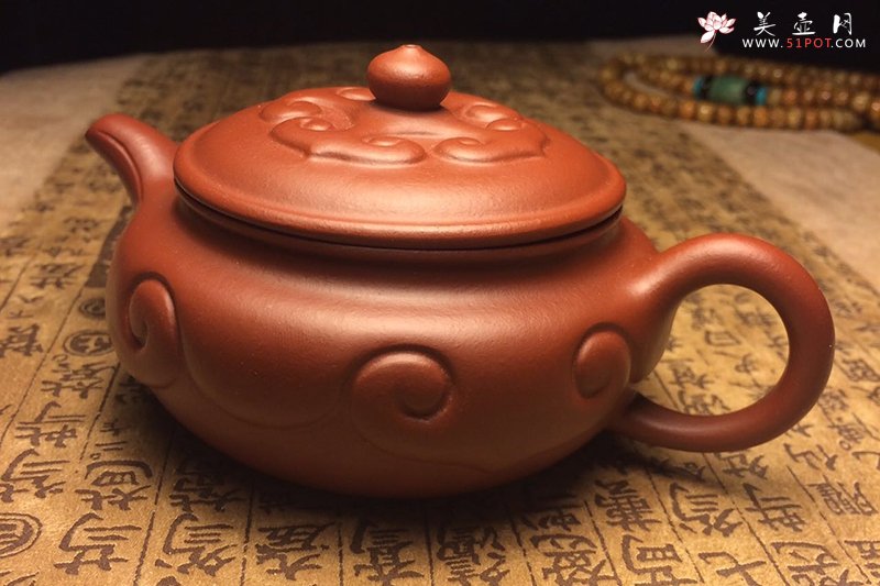 紫砂壶图片：扁如意 180CC - 美壶网