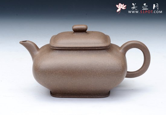 紫砂壶图片：四方虚扁壶 - 美壶网