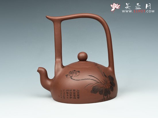 紫砂壶图片：半月提梁 - 美壶网