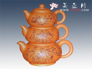 紫砂壶图片：合家欢 - 美壶网