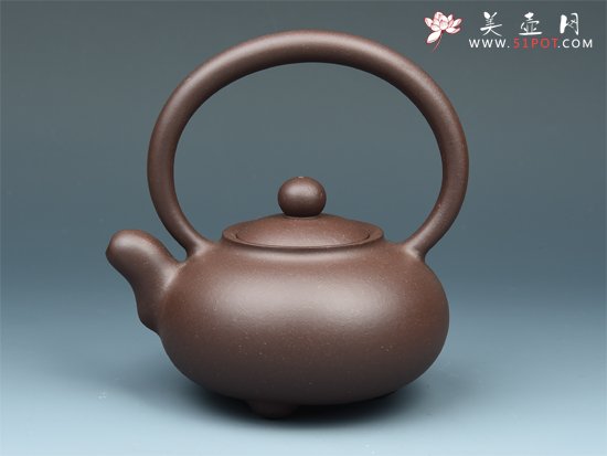 紫砂壶图片：圆珠提梁 - 美壶网