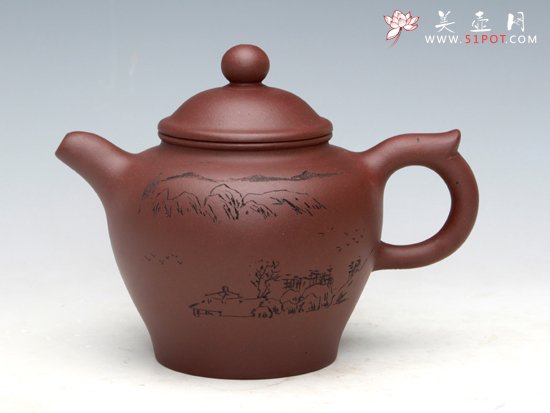 紫砂壶图片：古韵（紫泥）400ML - 美壶网