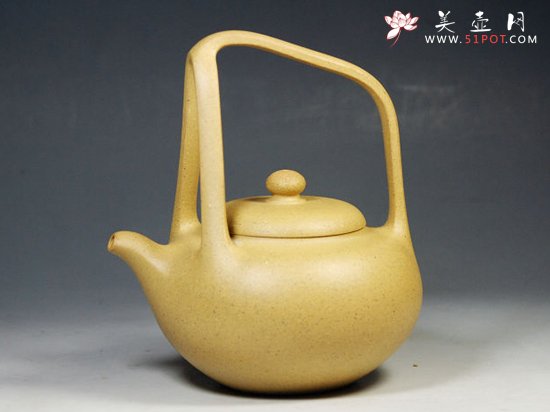 紫砂壶图片：淘淘提梁 - 美壶网