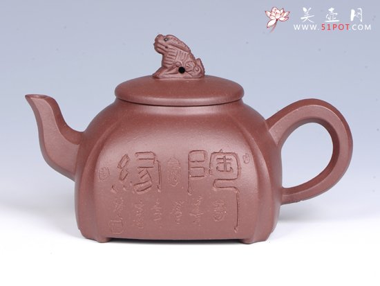 紫砂壶图片：- 陶缘石狮 - - 美壶网