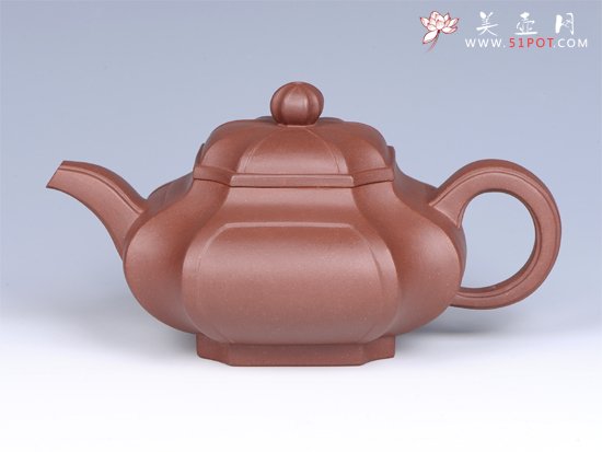紫砂壶图片：- 抽角六方 - - 美壶网