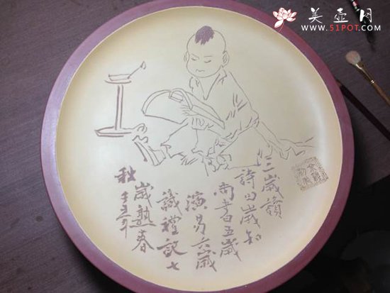 紫砂壶图片：紫砂挂盘 - 美壶网