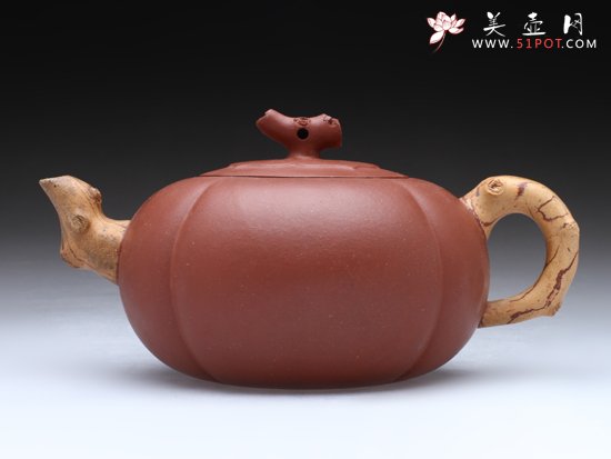 紫砂壶图片：陶木柿子 - 美壶网