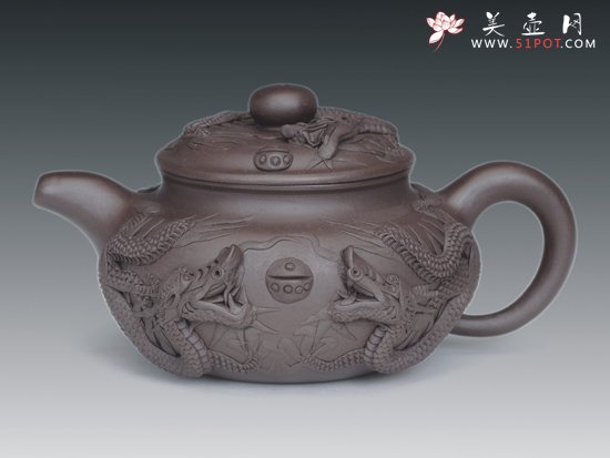 紫砂壶图片：堆龙仿古 - 美壶网