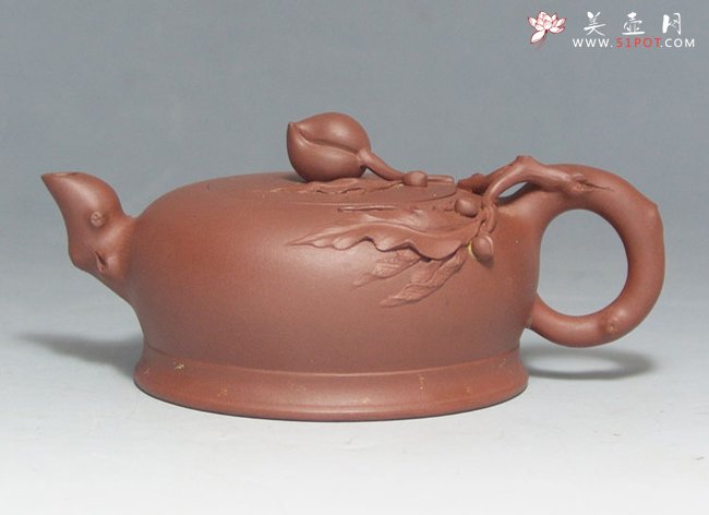 紫砂壶图片：寿桃 260CC - 美壶网