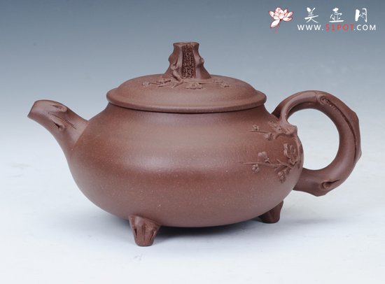 紫砂壶图片：三脚树丁 - 美壶网