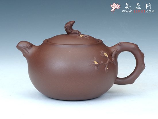 紫砂壶图片：漂口玉兰壶 - 美壶网