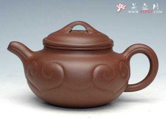 紫砂壶图片：仿古如意（清水泥） - 美壶网