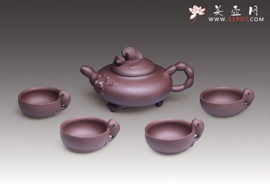 紫砂壶图片：金鱼套壶 - 美壶网