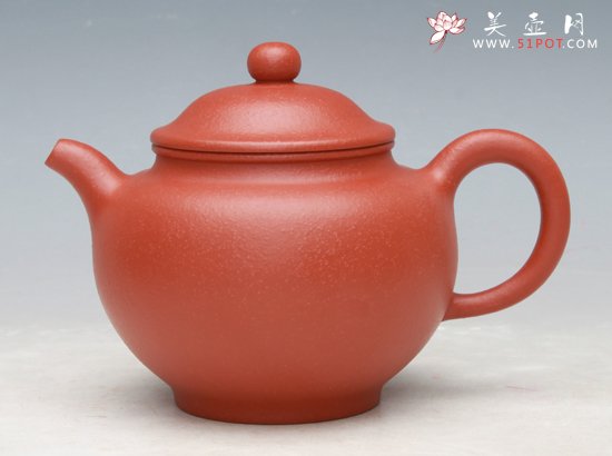 紫砂壶图片：掇只 朱泥 340CC - 美壶网