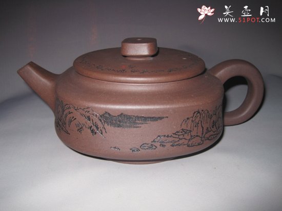 紫砂壶图片：方圆壶  450CC - 美壶网