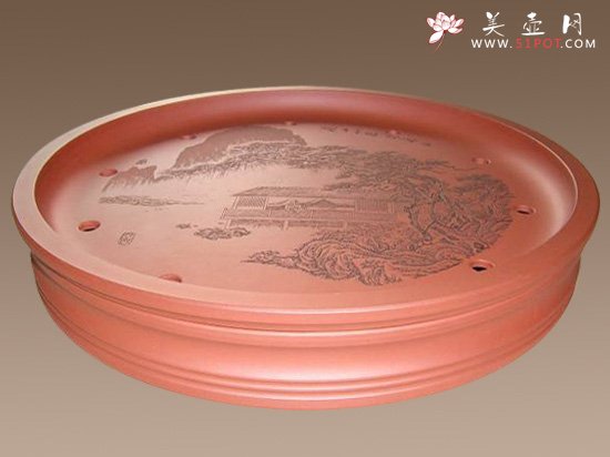 紫砂壶图片：《碧波》茶海 厉上... - 美壶网