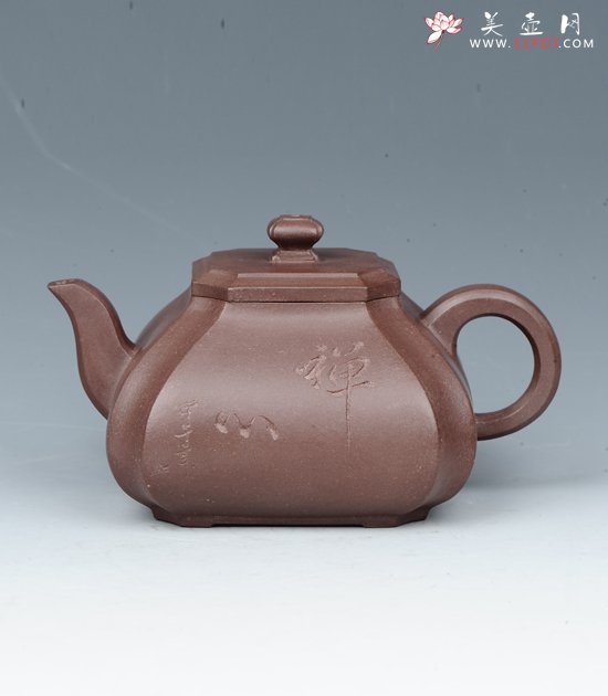 紫砂壶图片：抽角石瓢 - 美壶网