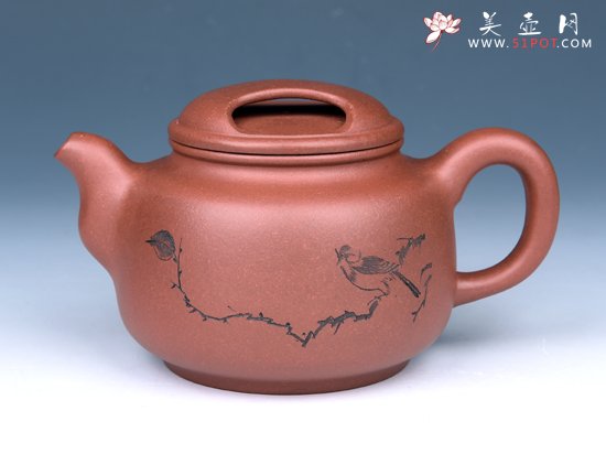 紫砂壶图片：牛盖鸿运壶 - 美壶网