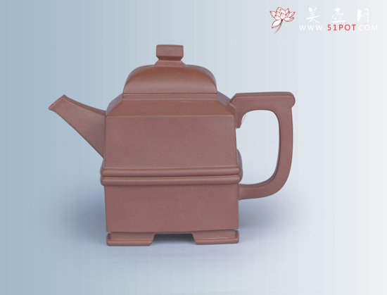 紫砂壶图片：四方顶壶 - 美壶网