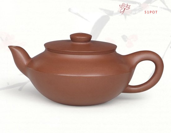 紫砂壶图片：汉扁 容量：400... - 美壶网