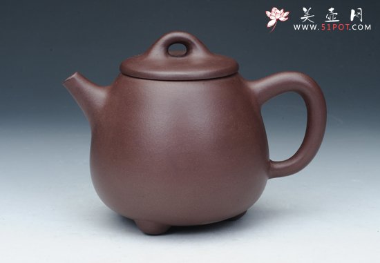 紫砂壶图片：高石瓢壶 底槽清 - 美壶网