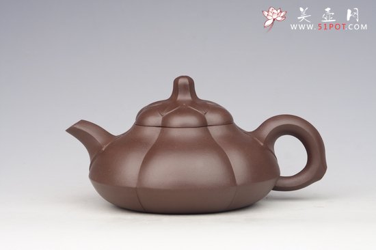 紫砂壶图片：合梅 紫泥 300CC - 美壶网