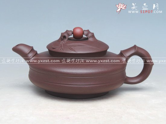 紫砂壶图片：双色竹鼓 - 美壶网