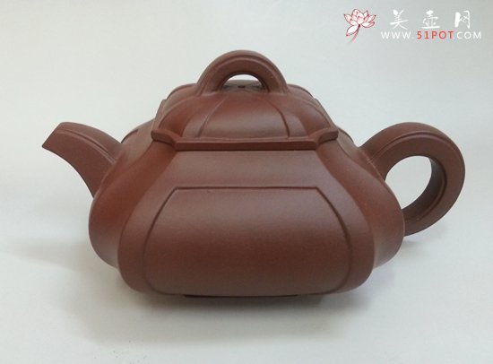 紫砂壶图片：魁方抽角 - 美壶网