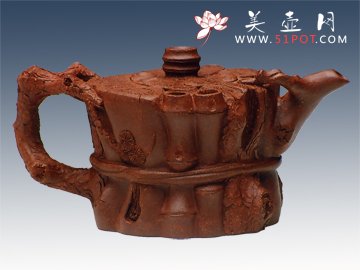 紫砂壶图片：束柴三友壶 - 美壶网