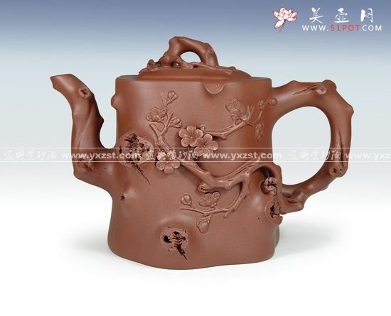 紫砂壶图片：高寿梅桩壶 拷贝 - 美壶网