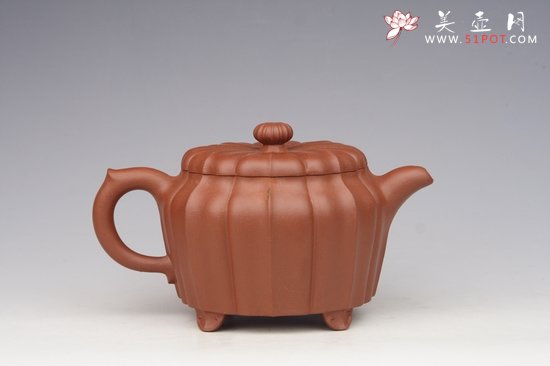 紫砂壶图片：八瓣菊花壶 - 美壶网