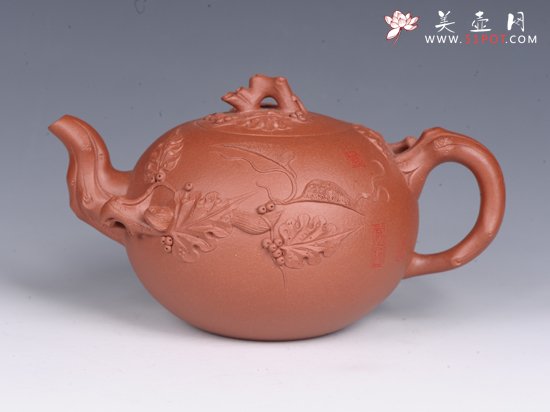 紫砂壶图片：松鼠葡萄 - 美壶网