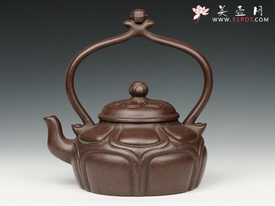 紫砂壶图片：葵花提梁 - 美壶网