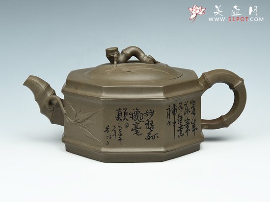 紫砂壶图片：八方竹 - 美壶网