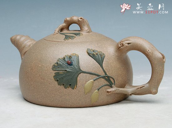紫砂壶图片：银杏壶 - 美壶网