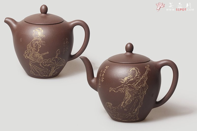 紫砂壶图片：四大美人之西施浣纱、昭君出塞 - 美壶网