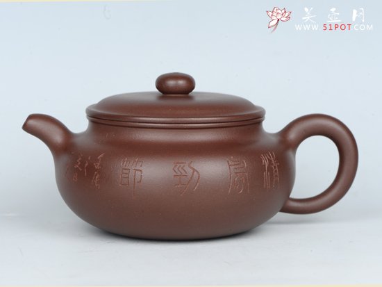 紫砂壶图片：扁鼓   泥料：底槽清 - 美壶网