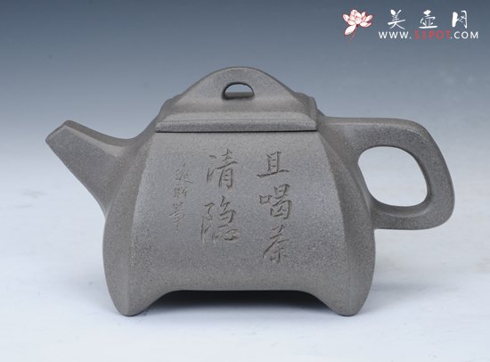 紫砂壶图片：抽角石瓢 - 美壶网