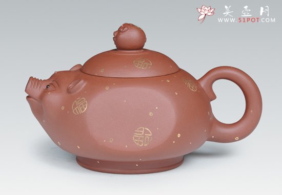 紫砂壶图片：金猪 - 美壶网