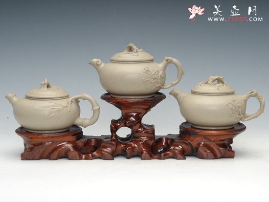 紫砂壶图片：岁寒三友 - 美壶网