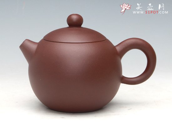 紫砂壶图片：圆球（紫泥）350ML - 美壶网