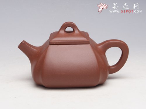 紫砂壶图片：四方抽角 - 美壶网