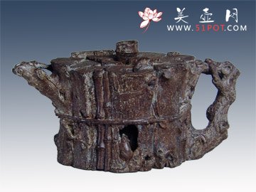 紫砂壶图片：束柴三友 - 美壶网